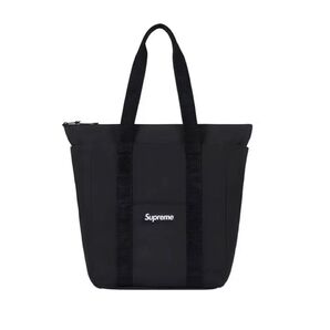 SUPREME ZIPキャンバストートバッグ ブラック ボックスロゴ