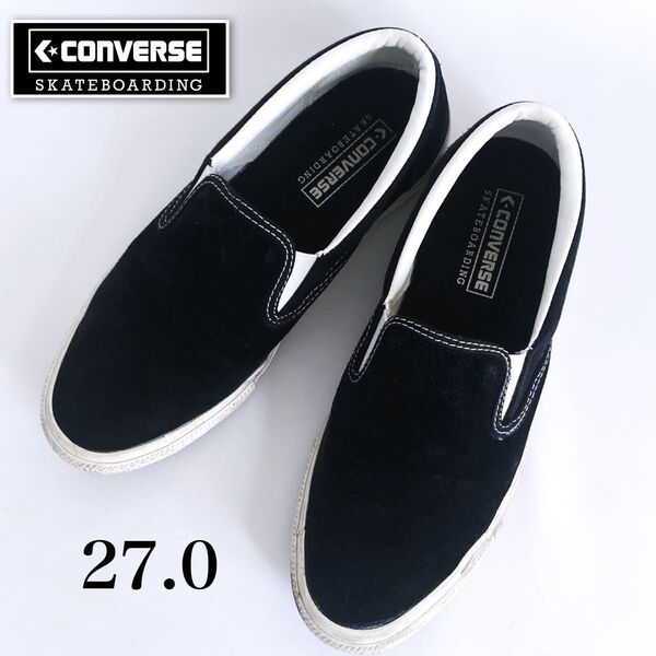CONVERSE SKATEBOARDING slip-on コンバース スリッポン ブラック 靴 シューズ スニーカー スエード