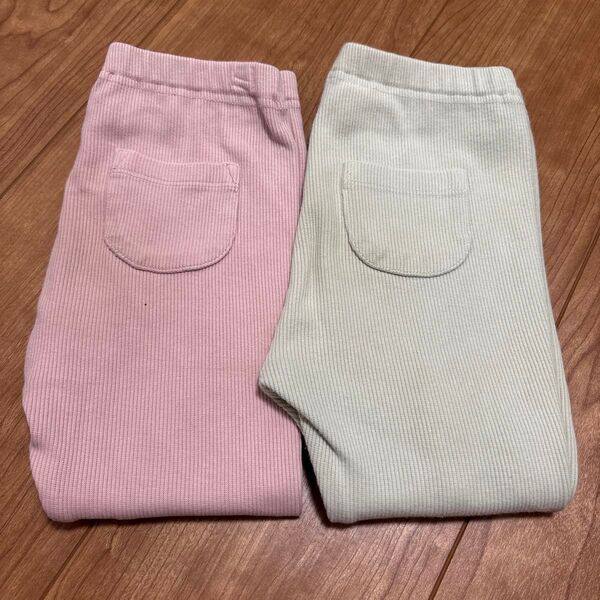 レギンス 2枚セット 100サイズ ピンク ミントグリーン