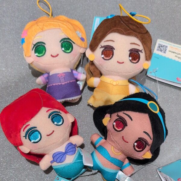 ディズニープリンセスマスコット ラプンツェル ベル アリエル ジャスミン ぬいぐるみ