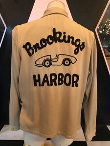 ビンテージ Brookings HARBOR カークラブ ジャケット / 50's ホットロッド レーシングジャケット ムーンアイズ マッコイズ クリームソーダ