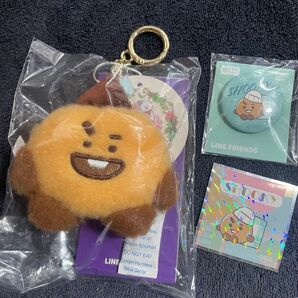 BT21 SHOOKY シュキ LINEフレンズ BTS ユンギ SUGA ぬいぐるみキーリング グッズ3点セット