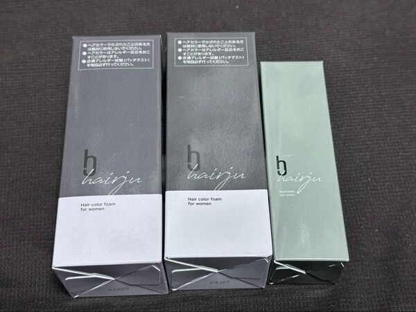 hairju ヘアージュ ヘアカラーフォーム ナチュラルブラック 80g 2本 + 薬用EFヘアローション100ml