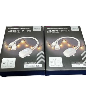 【廃盤】【人気商品】ダイソー人感センサーケーブル2個セットType-A 3083