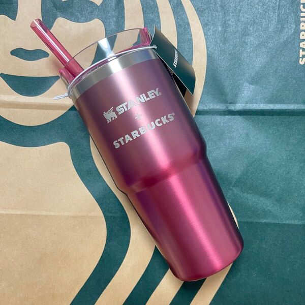 3WAYステンレスタンブラーSTANLEYグラデーションクランベリー414ml スタバ