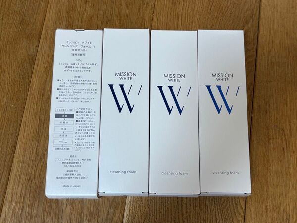新品 ミッション ホワイト クレンジングフォーム 100g 4本セット エイボン AVON