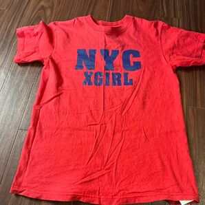 X-girl NYCロゴTシャツ レッド