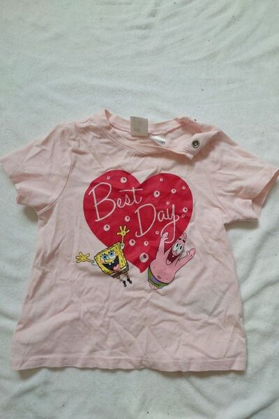 H&M スポンジボブ Tシャツ 6-9M