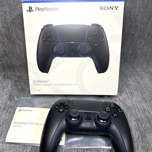 超美品★PS5 DualSense ワイヤレス コントローラー★ミッドナイトブラック 動作確認済み 箱付き
