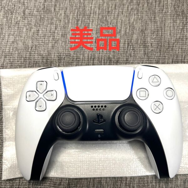 美品★純正 PS5 DualSense ワイヤレス コントローラー ホワイト★CFI-ZCT1J デュアルセンス