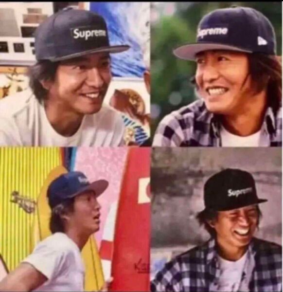 希少レア!キムタク着用私物supremeシュプリームxニューエラr.i.pキャップ木村拓哉rip濃紺ネイビー正規品7 3/8