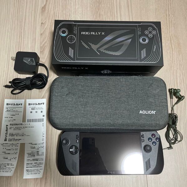 ROG ALLY X ゲーミングPC 美品傷無し新品同様 フィルム+収納ケース付き SONYのイアフォンをおまけ付き 数回使用のみ