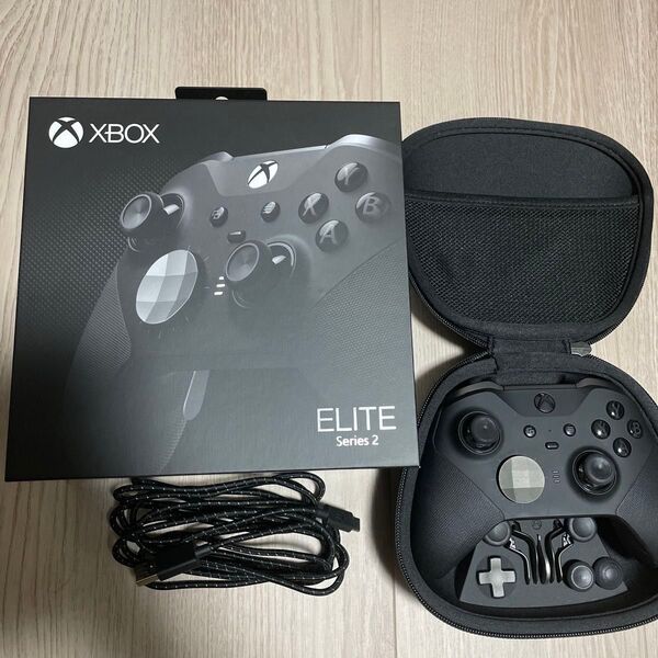 【純正品】Xbox Elite ワイヤレスコントローラー シリーズ2 ブラック 欠品無し 付属品ほとんど使用しなかった