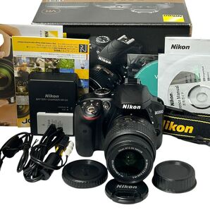 【美品 箱付き】Nikon D3300 デジタル一眼レフカメラ シャッター回数 4696 AF-S NIKKOR 18-55mm
