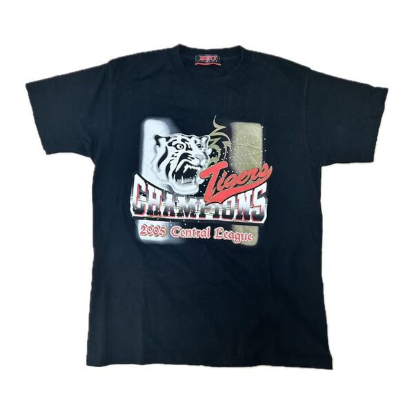 【状態A】 ZETT Tigers チャンピオンズ Tシャツ 2005阪神タイガース Mサイズ