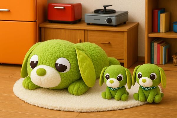 お茶犬 リョク ぬいぐるみ 3点セット(BIGサイズ&ミニサイズ)2025年 SEGA セガ プライズ 新品未開封