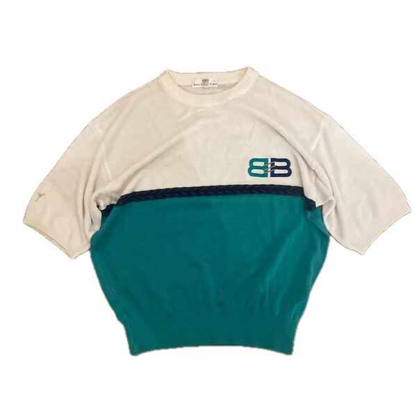 OLD BALENCIAGA バレンシアガ リネン混 ヴィンテージサマーニット サイズL