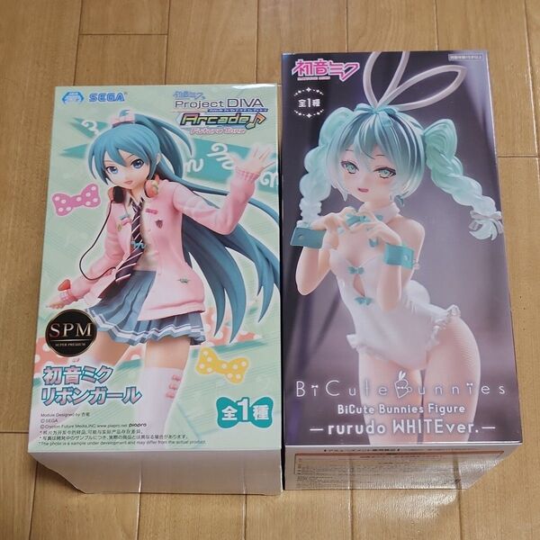 初音ミク フィギュア リボンガール バニー Bicute b Figure ホワイト WHITE SPM DIVA ディーヴァ