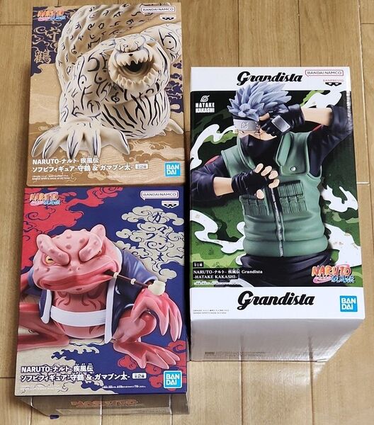NARUTO フィギュア はたけカカシ ナルト Grandista 守鶴 ガマブン太 ソフビ グランディスタ 疾風伝