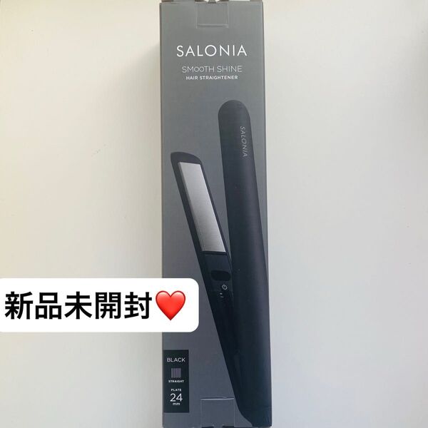【新品】 サロニア スムースシャイン ストレートヘアアイロン 24mm ブラック