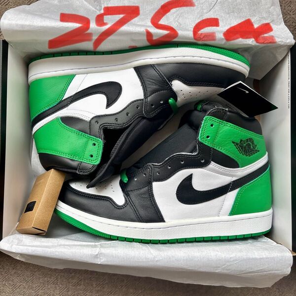 JORDAN 1 HIGH OG "CELTICS BLACK AND LUCKY GREEN"DZ5485-031 27.5