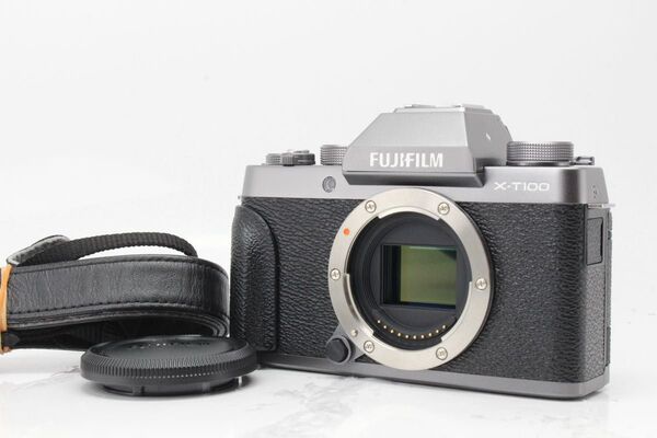 美品 ☆ FUJIFILM 富士フィルム X-T100 ブラック ミラーレス一眼カメラ ボディ