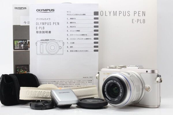 大人気機種 ☆ OLYMPUS PEN Lite E-PL8 付属品充実 SD(32GB)カード、おまけ付 ★1ヶ月保証★