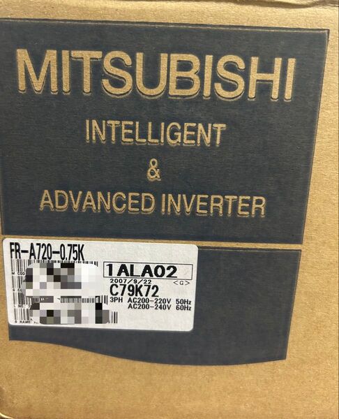 三菱電機 インバーター FR-A720-0.75K 未使用