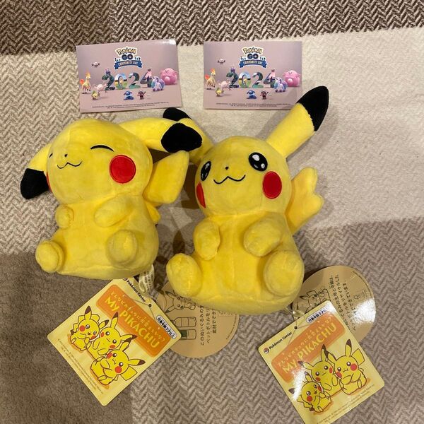 ポケモンセンター MY PIKACHU ぬいぐるみ オスメス2体セット