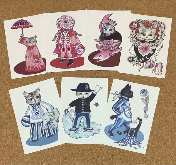ヒグチユウコ 新作ポストカード 7枚 ボリス雑貨店 ギュスターヴ グリコ
