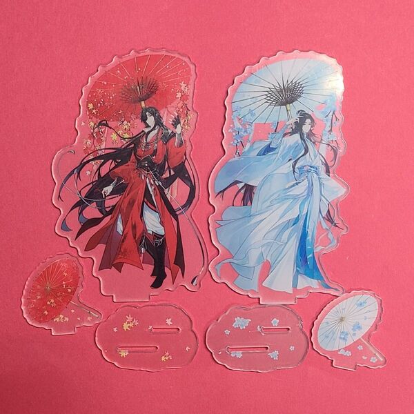 ④天官賜福 謝憐 花城 三郎 ミニアクリルスタンド 約10cm 2枚セット