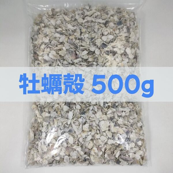 【送料無料】アクアリウム用 牡蠣殻チップ500g pH改善 水質改善 カキ殻 かきがら ろ材