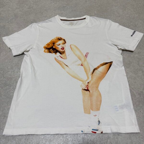 【アディダス】超希少 Tシャツ 90s 00s y2k マリリンモンロー ビンテージ ヴィンテージ ホワイト レア L
