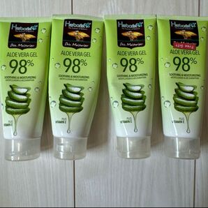 【人気】アロエジェル ALOE VERA GEL 98% 4本セット ハンドクリーム ボディクリーム バリ バリ島 BARI