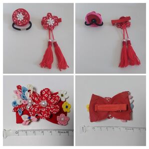 お花の髪飾り3点セット