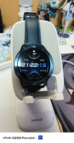 Xiaomi Watch S3 ブラック一式 + 純正青ベルト、青ベゼル