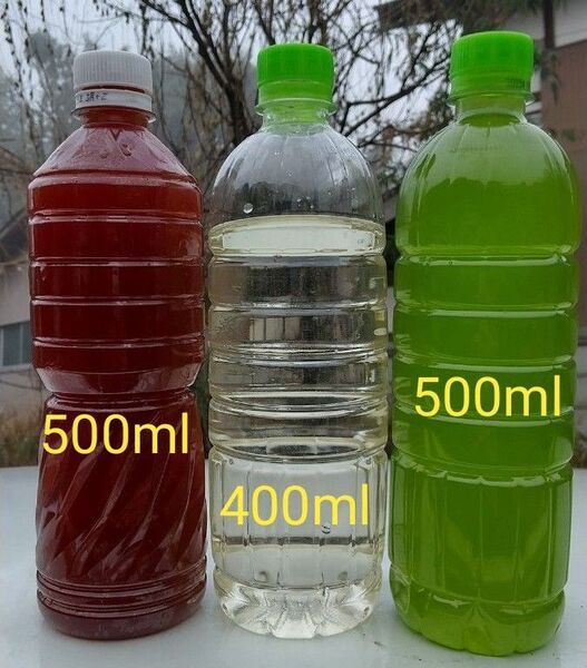 PSB(光合成細菌) 500ml&天然 グリーンウォーター(種水,青水) 500ml&魚の餌 400ml、 ゾウリムシ ミジンコ