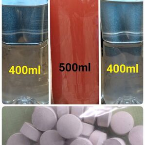 魚のエサ 800ml & PSB(光合成細菌) 500ml & 培養錠 30錠。ゾウリムシ エビオス錠 メダカ 金魚 ミジンコ