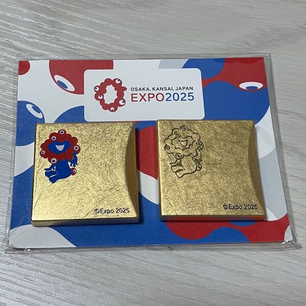 会場限定 大阪 関西万博 EXPO2025 金沢/箔一 金沢箔 箸置き 2個入 ミャクミャク 金箔