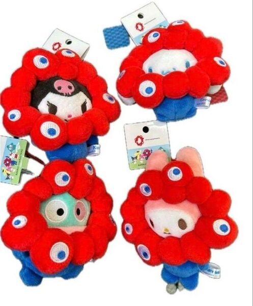カラナビ付 関西万博ミャクミャク サンリオ ぬいぐるみシナモン2点