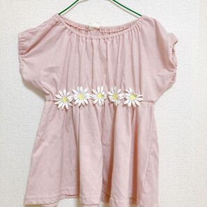 Cieleterhel 130センチ 子供服 モチーフ半袖 トップス シャツ 花柄
