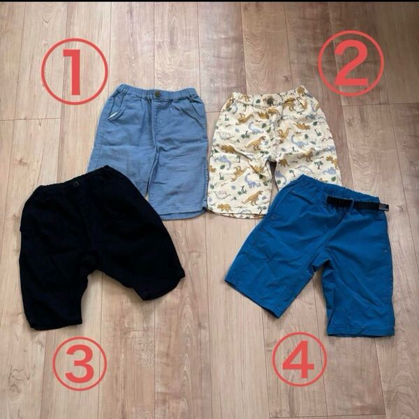 ハーフパンツ130cm 4枚セット BREEZEbranshes SM2