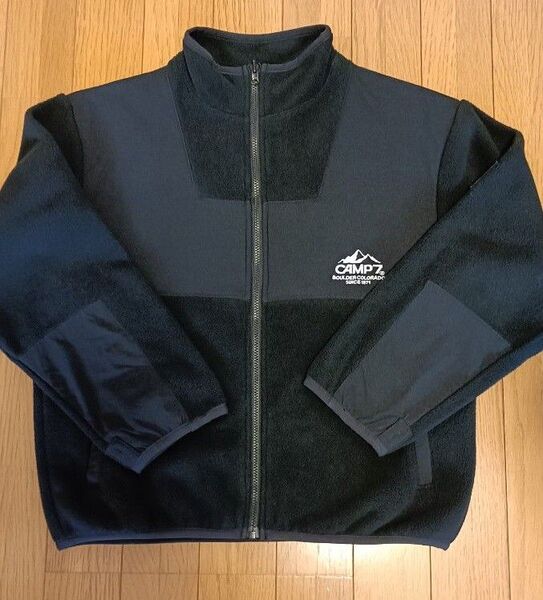 CAMP7 キッズジャケット フルジップ 裏ボア フリース ブラック アウター サイズ130