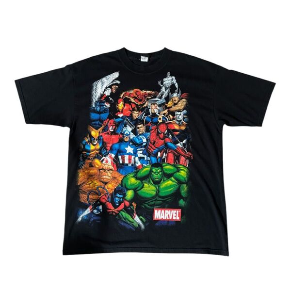 00s マーベル 全員集合 MAD ENGINE アメコミ 半袖 Tシャツ