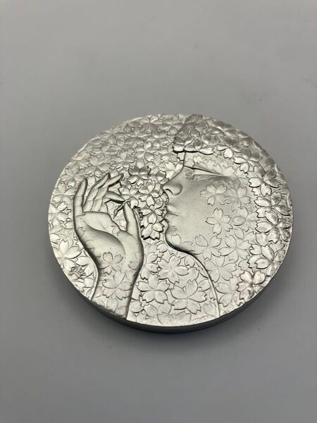 EXPO’90大阪花と緑の博覧会公式記念 銀メダル(110.64g) 純銀刻字 日の丸1000刻印 純銀