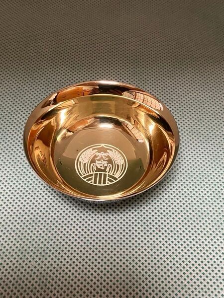 純銀盃(20.36g) 純銀印字 羽田穴守稲荷神社授与お猪口 桐箱入り いぶし銀仕上げ 内側金メッキ 社印