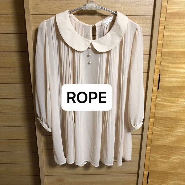 Rope picnic トップス カットソー ブラウス ベージュ 透け感あり 未使用 美品 綺麗 Tシャツ