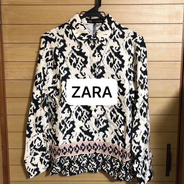 ZARA 2024年 完売品 長袖 シャツ 柄物 新品 未使用 タグ付 ザラ オシャレ ブラウス