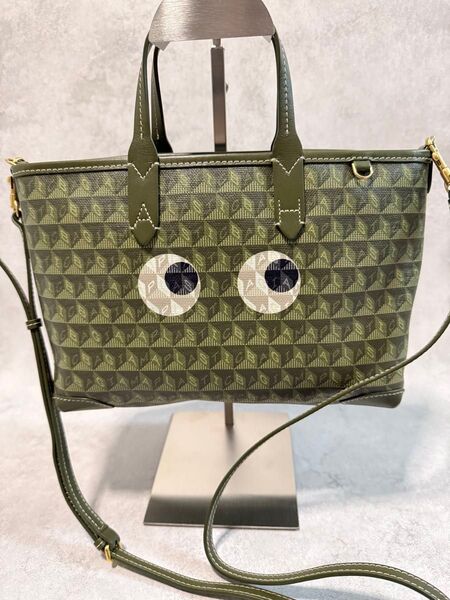 美品 ANYA HINDMARCH アニヤハインドマーチ ハンドバッグ グリーン