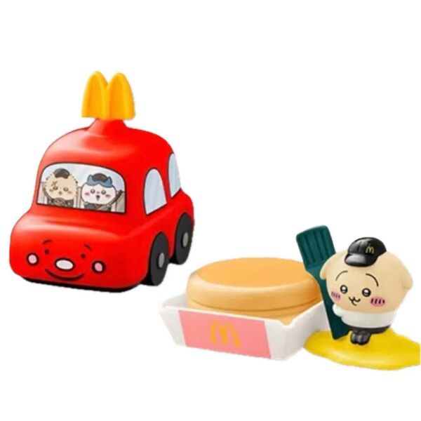 ハッピーセット ちいかわ マクドナルド うさぎのプチパンケーキケース ラッコのドライブころころメジャー